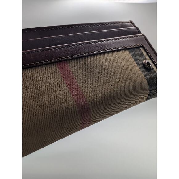 Vintage Full Inclusion Burberry HouseCheck Canvas & Leather Continental Wallet - Picture 11 of 13